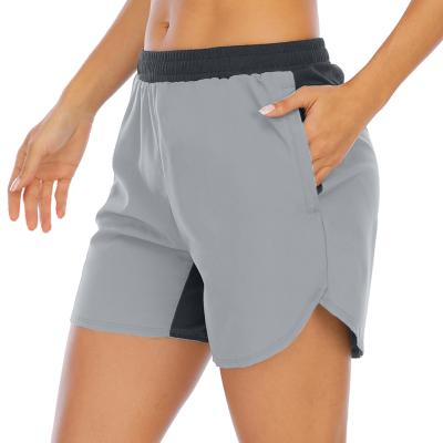 China Breathable Custom Womens Running Gym Shorts Loose Fit Bodybuilding Shorts for sale