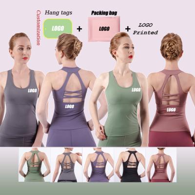 China Custom QUICK DRY Summer Quick Dry Athletic Tank Top For Women Sport Vest Beauty Back Fitness Clothes for sale