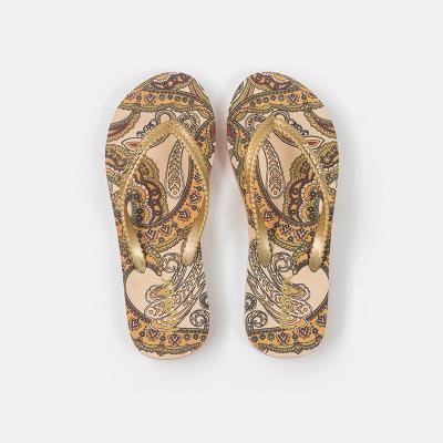 China Señora Skid Resistant 39EU EVA Flip Flop With Classical Pattern para la playa en venta