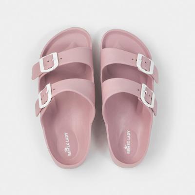 China Sandalias casuales de la diapositiva de las mujeres del PVC, sandalias de la hebilla del doble 36EU para mujer en venta