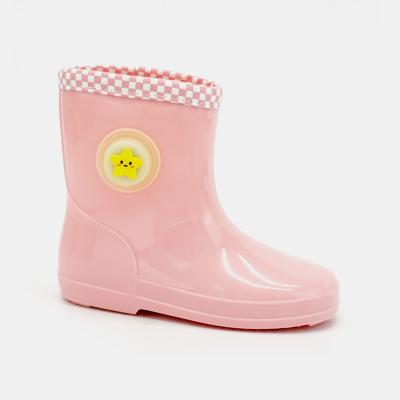 China Las botas de lluvia de la estrella ISO9001, deslizan las botas de lluvia cortas de los niños resistentes en venta