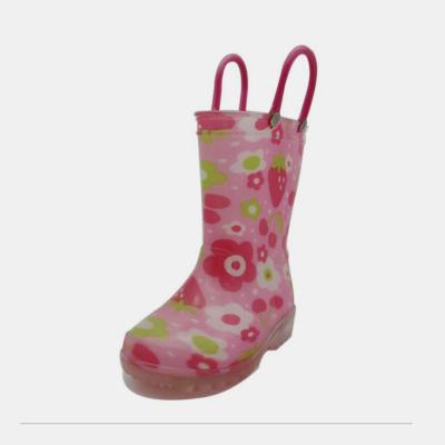 China Los niños Wearproof 35EU encienden para arriba las botas de lluvia con el doble manija en venta