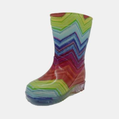 China Los niños 28EU impermeabilizan las botas de lluvia, resbalón que el arco iris resistente rayó las botas de lluvia en venta