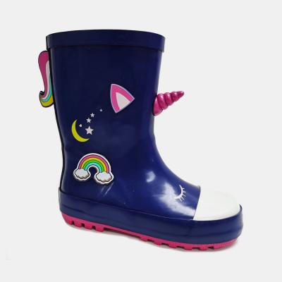 China Leichtes wasserdichtes 3D Unicorn Rainbow Boots zu verkaufen