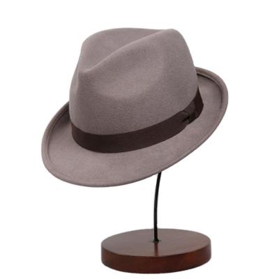 China Soft Flat Brim Jazz Fedora Hat For Men Fall Winter Fashion Casual Dress for sale