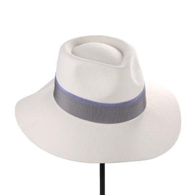 China Soft Flat Brim Jazz Fedora Hat For Men Fall Winter Fashion Casual Dress for sale