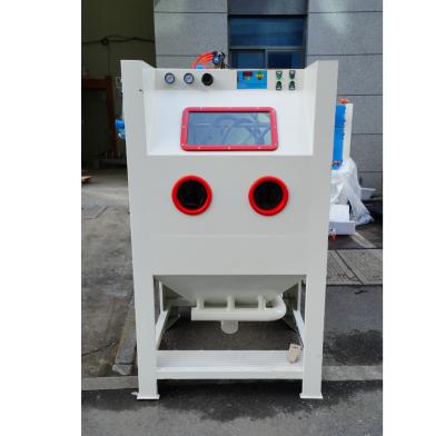 China Garment Shops Automatic Turntable Sandblasting Cabinet for sale