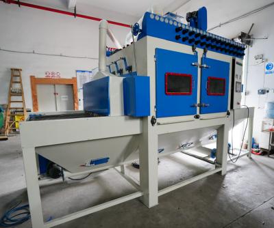 China Building Material Stores Conveyor Sandblasting Machine for sale