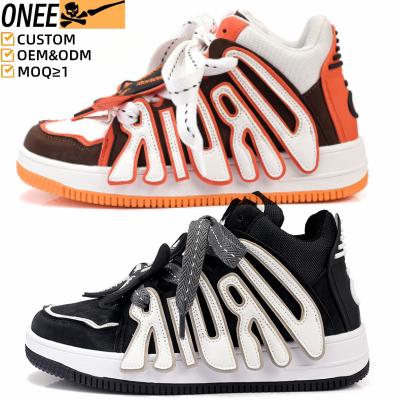 China Cushioning OEM Custom Designer Shoes Manufacture Logo Basketball Shoes Sport Breathable Leather Flat Men's Sneakers Custom Skateboard Shoes for sale