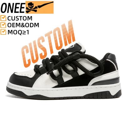 China Cushioning OEM ODM Manufacturers Original Customized Logo Genuine Leather SB Low Sneakers Design Skateboard Casual Men Custom Shoes for sale