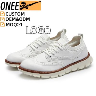 China Cushioning MOQ 1 Custom Logo Factory Formal Dress Business Party Shoes Custom Men White Italian Shoes Men's Dress Shoes for sale