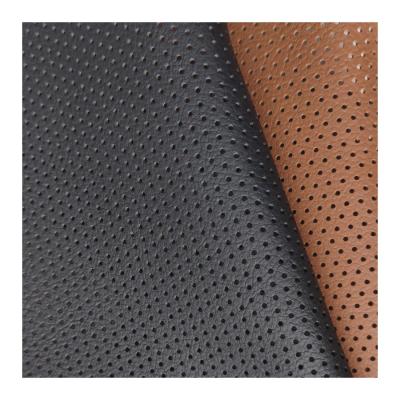 China Waterproof High Quality Perforated Car PVC Faux Suede Interior Leather For Car Seat And Bus Materials for sale