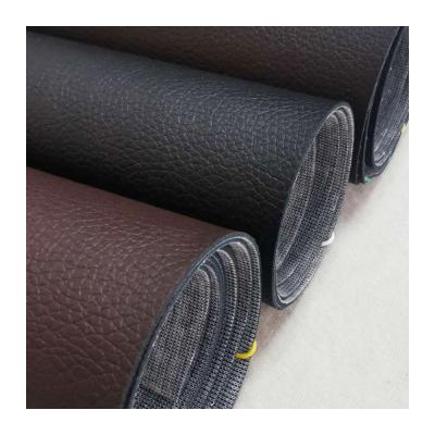 China Waterproof Lychee Pattern Embossed PVC Car Leather For Car Seat And Automobile Materials for sale