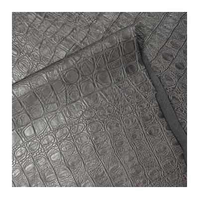 China Wholesale Leather Garment Factory Crocodile Print Garment PU For Making Clothing Material for sale