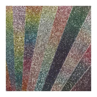 China Wholesale Elastic Rainbow Glitter Wallpaper Silver Leather For Decorate Bags And Shoes Faux Leather for sale