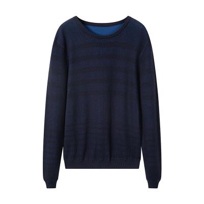 China Spring Breathable Autumn Men's Pullover Basic Intarsia Stripes Soft Sweater for sale