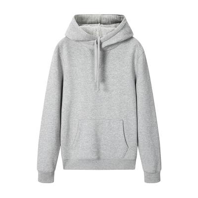 China Anti-pilling Gray Melange Kangaroo Pocket Hoodies Custom Made For Men Pullover Sweatshirt for sale