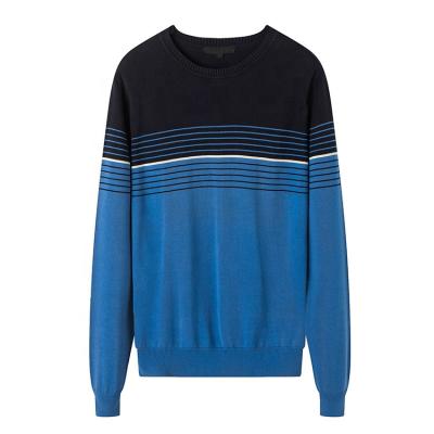 China Warm Pullover Men's Crewneck Sweaters Cotton Stripped for sale