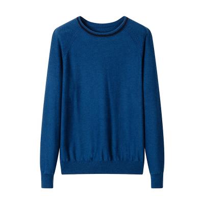 China Breathable Warm Basic Crewneck Sweater Solid Color Sale Royal Blend For Men for sale