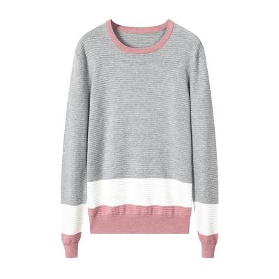 China Fashion Breathable Casual Crew Neck Pullover Striped Sweater For Men for sale