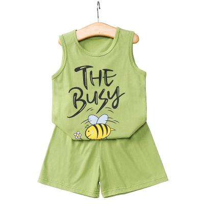 China Waterproof children's vest two-piece shorts set kids summer suit wholesale price for sale