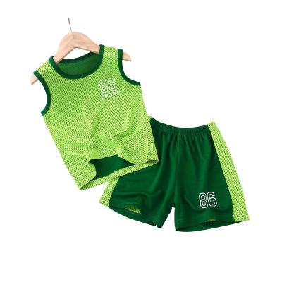 China 2021 Summer New Children's Vest Suit Baby Boy And Girls Shorts Sleeveless Clothes Waterproof Set Bulk Wholesale Kids Clothing for sale