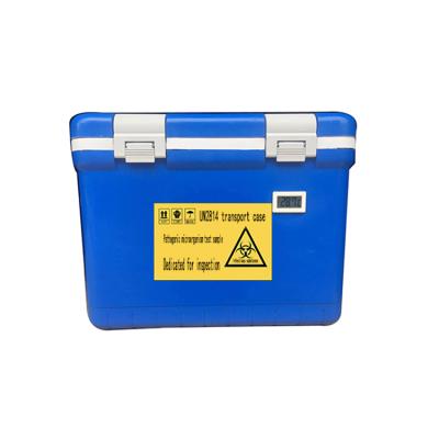 China 2-8C UN2814 33L hospital cooler box for storing and transporting sample & vaccine & blood for hospital for sale