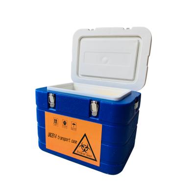 China A hospital 2-8 degree biosafety tranport cooler box for storing and transporting samples from place to place to keep temperature for sale