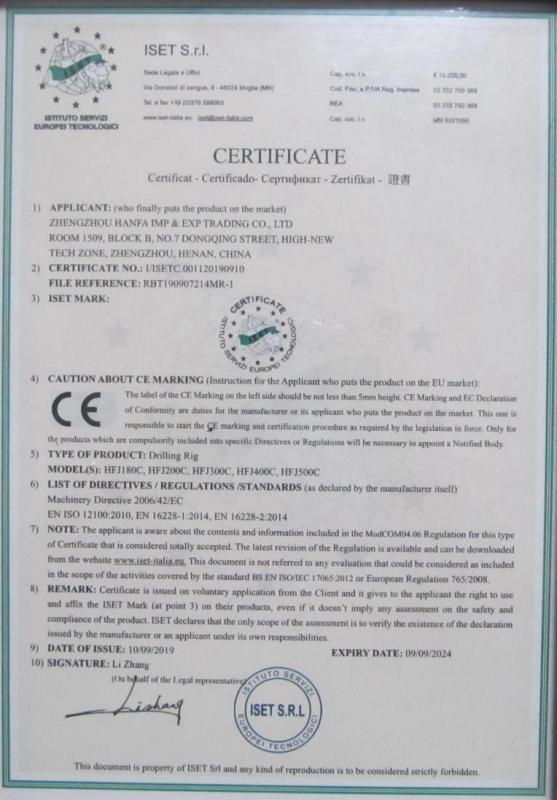 CE - Zhengzhou Hanfa Imp & Exp Trading Co., Ltd.