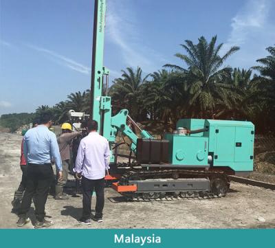 China Hfpv-1A 84kw mini construction solar ground photovoltaic mine screw ram drilling rig machine for solar power system for sale