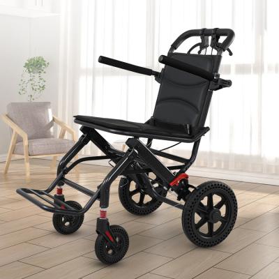 China Disabled Elderly Home User Adult Folding Ultra Light Portable Lightweight Manual Wheelchair Hand Push Outside Wheelchair for sale