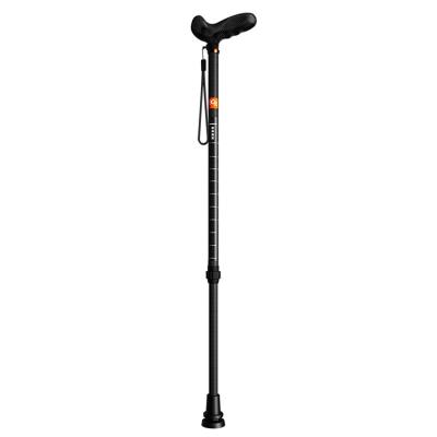 China Adjustable Lightweight Adjustable Carbon Fiber Cane With LED Nordic Walking Pole for sale