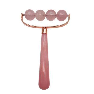 China New Face Products Rose Quartz Pink Facial Roller Massage Tool Jade Roller For Face for sale