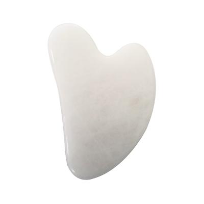 China 2020 Hot Sale Eco-friendly Gua Sha Guasha Board White Jade Stone Scraping Massage Tool Gua Sha Board for sale