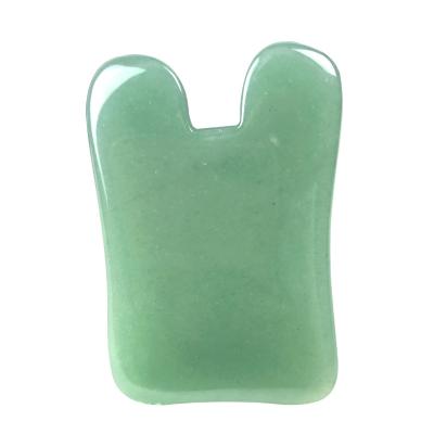 China Dong Ling Jade Stone Gua Sha Green Eco-friendly Natural Jade Square Shape Guasha Board for Facial Massage for sale