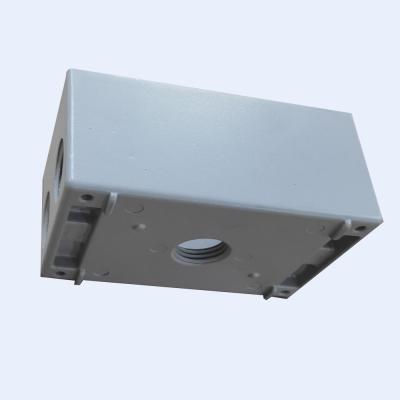 China Pvc Coated Grey Waterproof Terminal Box 3 5 Holes With Npt Threads for sale