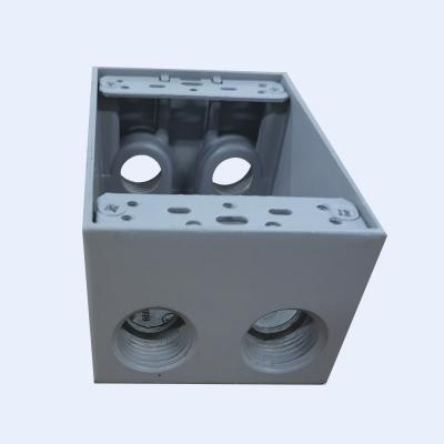 China Aluminum Deep Junction Box Powder Coated 5 Holes 9 Holes 1/2