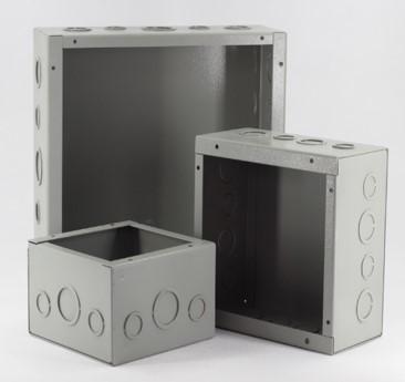 China Knockouts Cover Metal Adaptable Box Galvanised Steel 1.2MM Thickness PVC Coated for sale