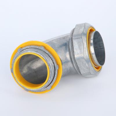 China El conector recto hermético que el PVC amarillo aisló la UL enumeró con la tuerca de fijación en venta