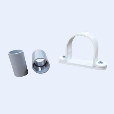 China Koppler 20mm des Grau-UPVC für PVC-Rohr-Tief rauchen nullhalogen zu verkaufen