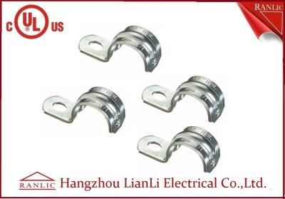 China One Hole Rigid Conduit Straps / Heavy Duty Rigid Galvanized Steel Conduit Fittings for sale