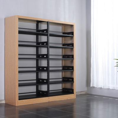 China Double Sided Shelves Double Sided Bookcase Metal Cabinet Book Shelves Metal (Height) Adjustable Bookcase Shelf Single Side Features for sale