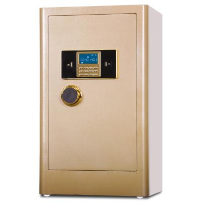 China Home Office Bank Cast Iron Safe Box Home Heavy Duty Steel Biometric Safe / Safes / Anti-theft Fingerprint Stash Box for sale