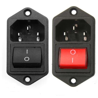 China Industrial Pure Copper AC Power Jack Plug Socket With Switch for sale