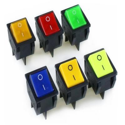 China KCD4 4 Pin Medium 20A 125VAC DPST KCD4 T120 55 Rocker Switch with Light KCD4 for sale