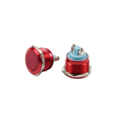 China Extended Use 19mm Metal Push Button Switch Sliver Housing With Lamp Metal Switch Button for sale