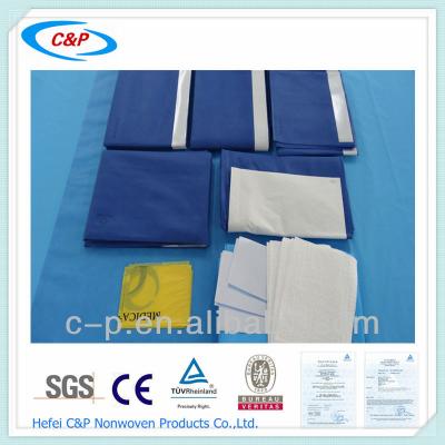 China SMS Dark Blue SMS CABG Drape Package For Angio Surgery for sale