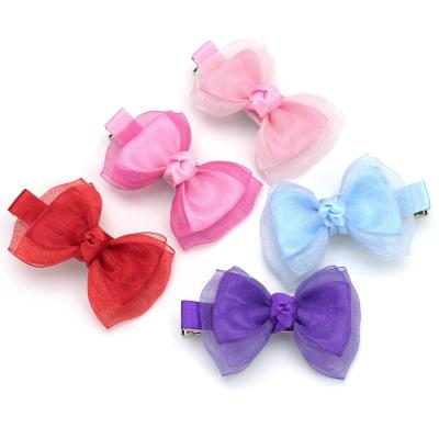 China 2021Korean Central Statistical Institute fashion unique handmade headdress sets bow knot ribbon baby children hair cut hair grips hair accessories for sale