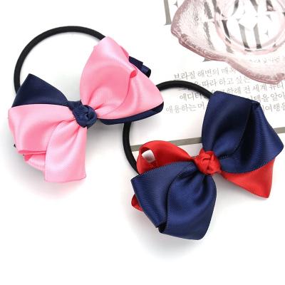 China 2021New Arrival Korea Big Hair Rope Festival Children's Hair Bow Festival Hair Band Hair Dress Beautiful Ribbon Handmade Elastic Handmade Gift for sale