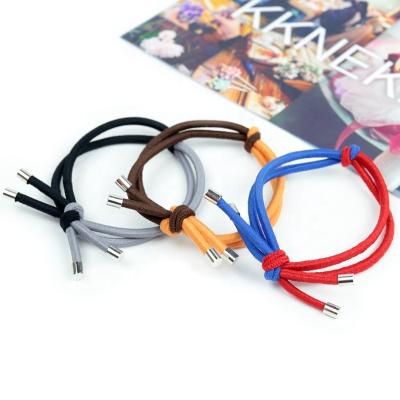 China Central Statistical Institute Korea Two Layer Tied Hair Ropes Custom Running Festival Tied Color Matching Hair Ties Rubber Band Hair Bands For Women for sale